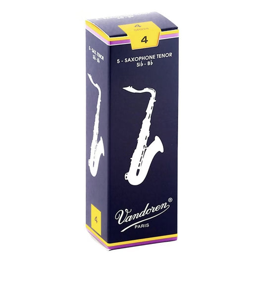 Vandoren Tenor Saxophone Reeds Strength 4, Box of 5