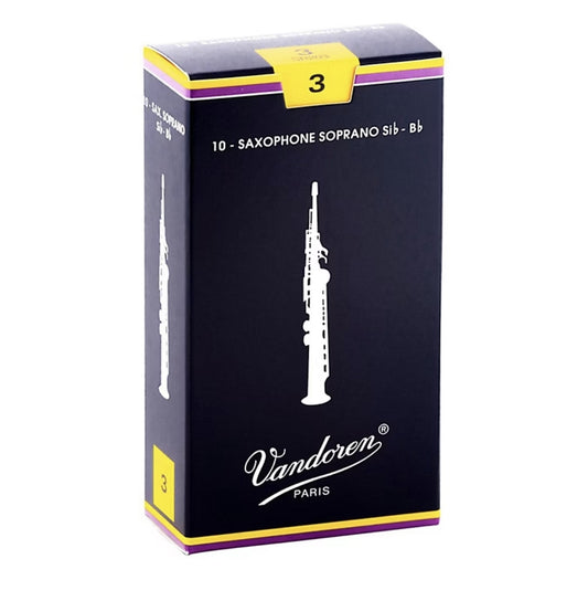 Vandoren Soprano Saxophone Reeds Strength 3, Box of 10