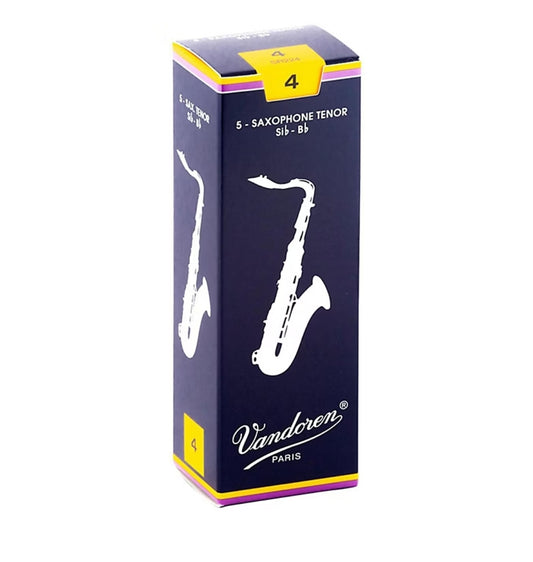 Vandoren Tenor Saxophone Reeds Strength 4 (1x each)