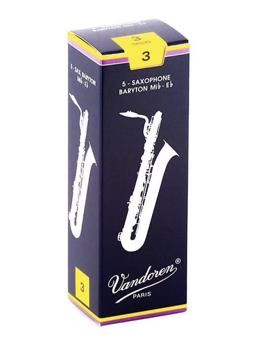 Vandoren Baritone Saxophone Reeds Strength 3, (1x each)