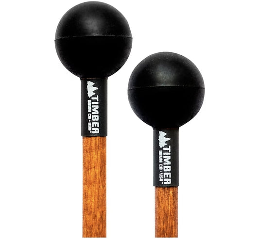 Mazos de goma blanda de Timber Drum Company con mangos de madera maciza y mangos de abedul TMD2