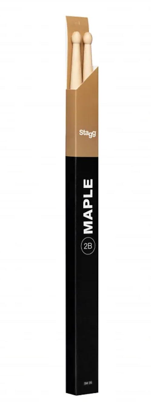 STAGG SM2B Maple Drum sticks with Wood tip - Size 2B