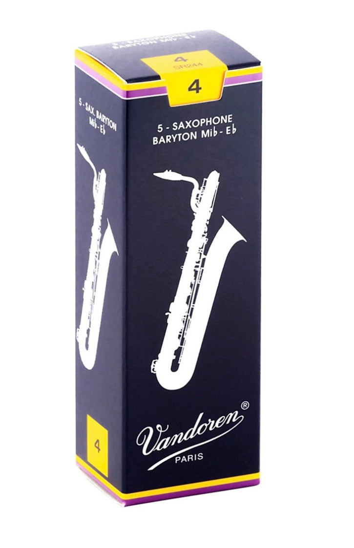 Vandoren Baritone Saxophone Reeds Strength 4, Box of 5