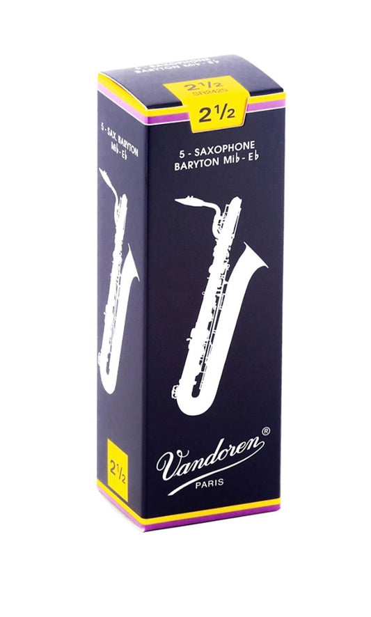 Vandoren Baritone Saxophone Reeds Strength 2.5, (1x each)