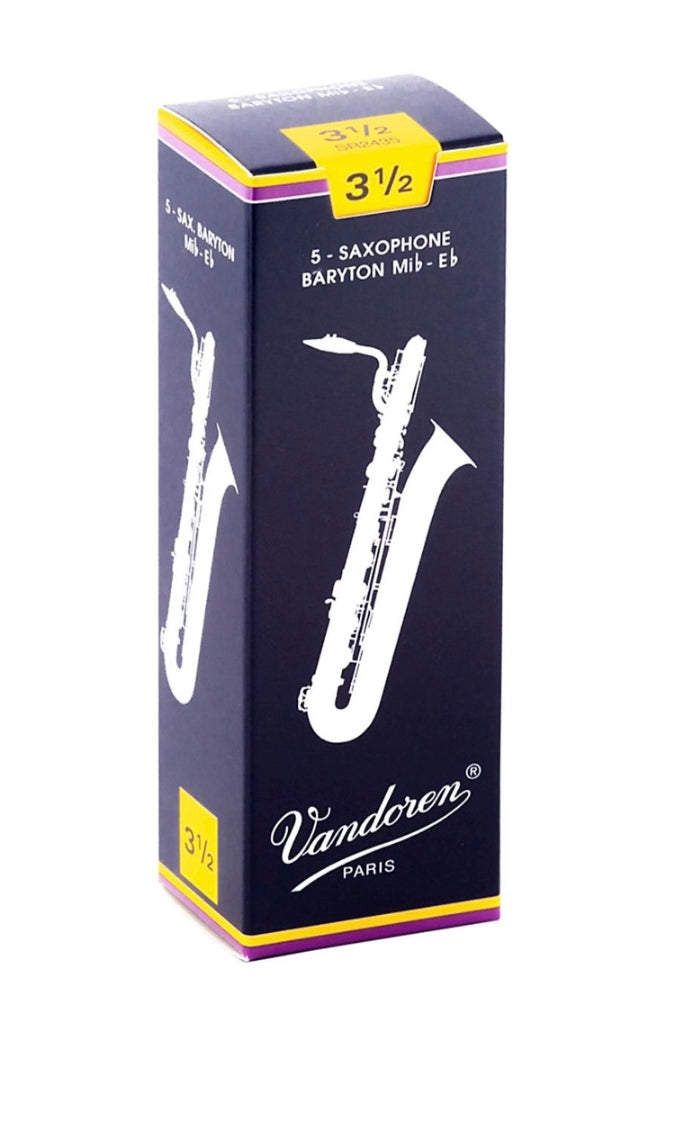 Vandoren Baritone Saxophone Reeds Strength 3.5, Box of 5