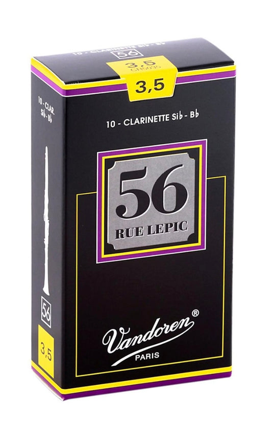 Vandoren 56 rue Lepic Bb Clarinet Reeds Strength 3.5; (1x each)