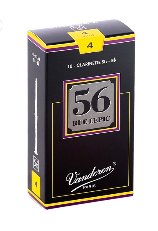 Vandoren 56 rue Lepic Bb Clarinet Reeds Strength 4; (1x each)