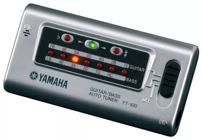 Afinador automático para guitarra y bajo Yamaha YT-100