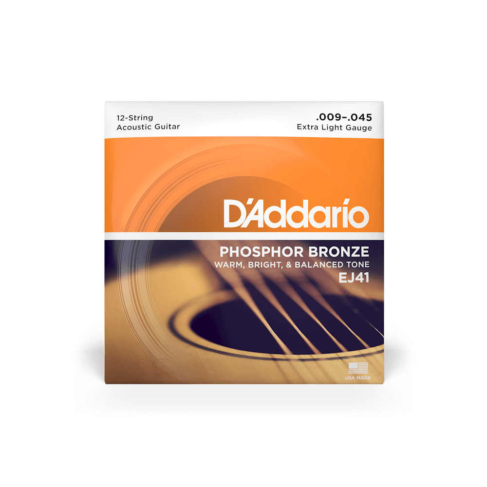 Cuerdas para guitarra acústica D'Addario 09-45 Extra Light de bronce fosforado (EJ41)