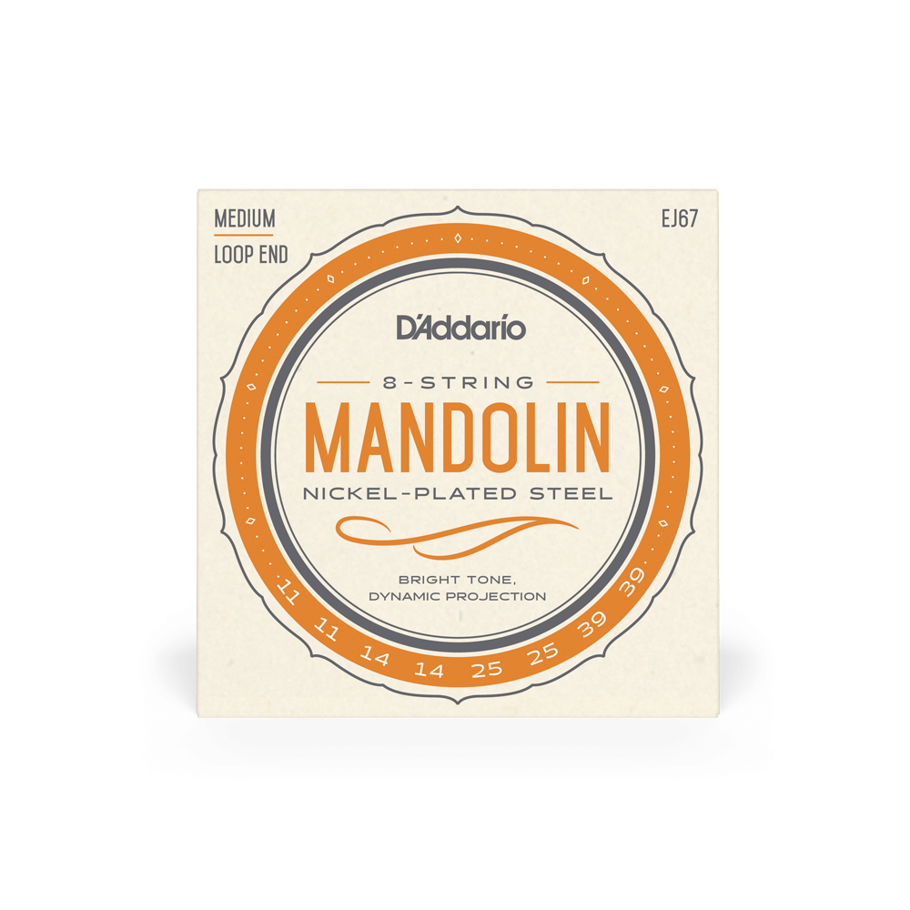 D'Addario (Nickel Plated Steel) Medium Set Mandolin 10-String Set (EJ67)