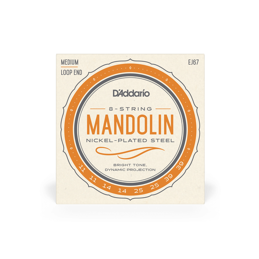 D'Addario (Nickel Plated Steel) Medium Set Mandolin 10-String Set (EJ67)