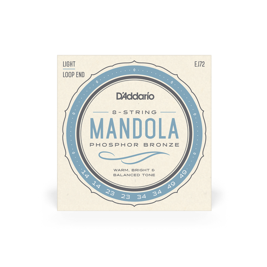 Juego de mandolina de 8 cuerdas D'Addario (bronce fosforado) Light Set (EJ72)