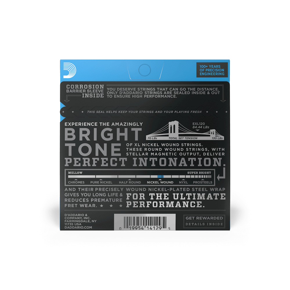 D'Addario 09-42 Super Light XL Nickel Electric Guitar Strings (EXL120)