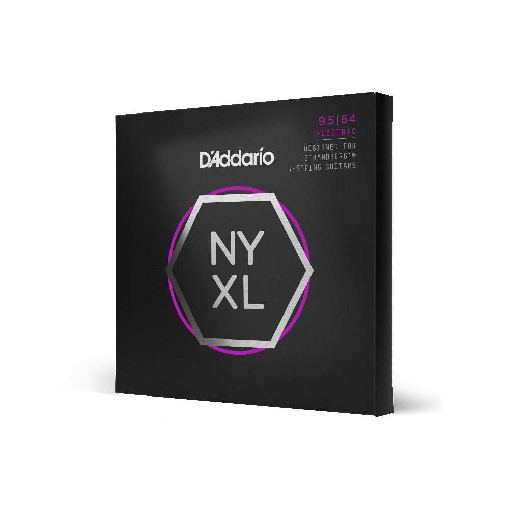 D'Addario 9.5-64 Custom Light 7-String Strandberg, NYXL Electric Guitar Strings (NYXL09564SB)