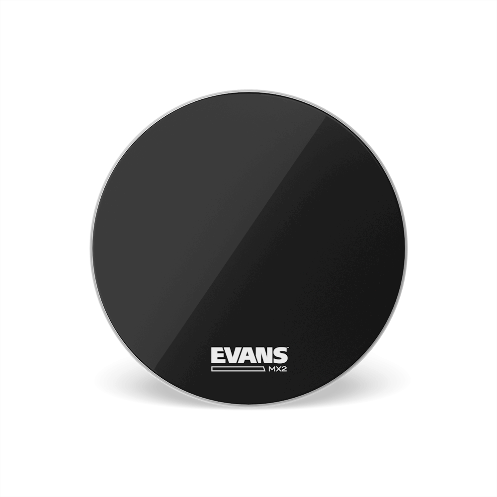 EVANS MX2 Black Bass Drum Head, 22 Inch