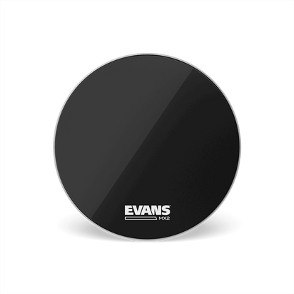 EVANS MX2 Black Bass Drum Head, 22 Inch