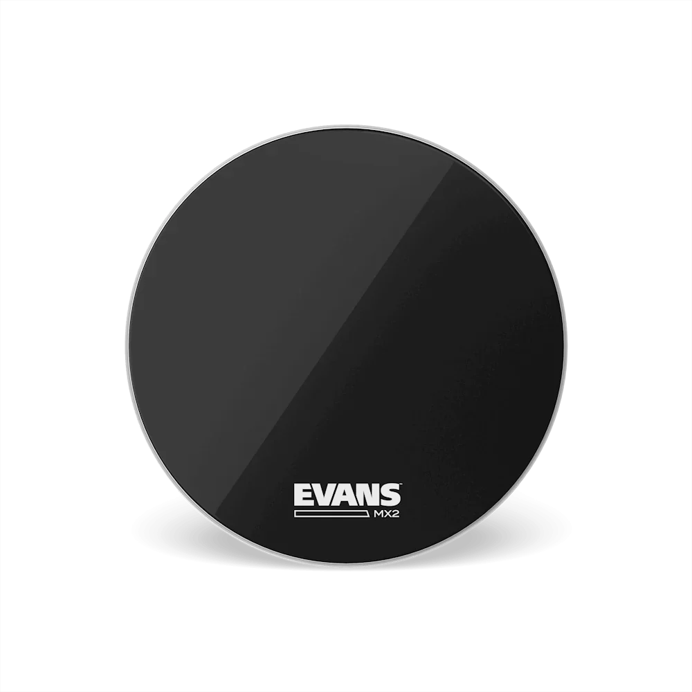 EVANS MX2 Black Bass Drum Head, 16 Inch