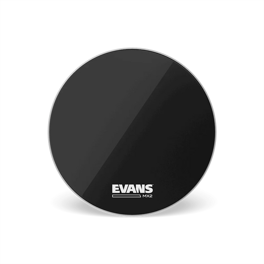 EVANS MX2 Black Bass Drum Head, 26 Inch