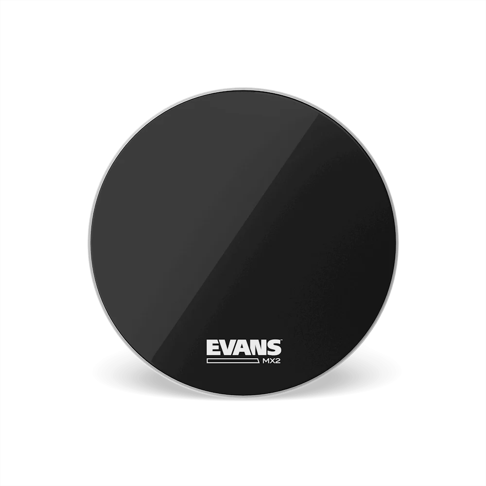 EVANS MX2 Black Bass Drum Head, 24 Inch