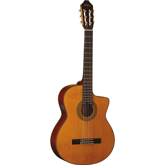 Washburn C64SCE Classical Cutaway Acoustic Guitar. Natural finish