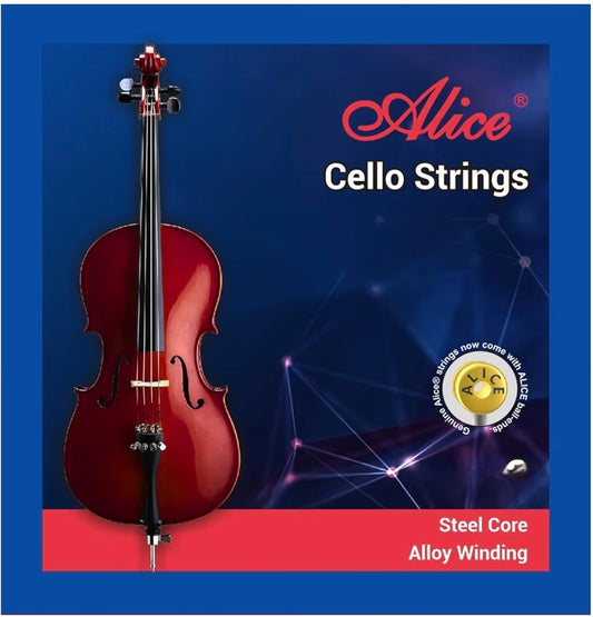 Alice Cello Strings Set; 4/4 size