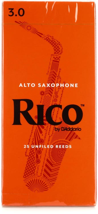 Rico by D'Addario Alto Sax Reeds, Strength 3.0, 25-pack