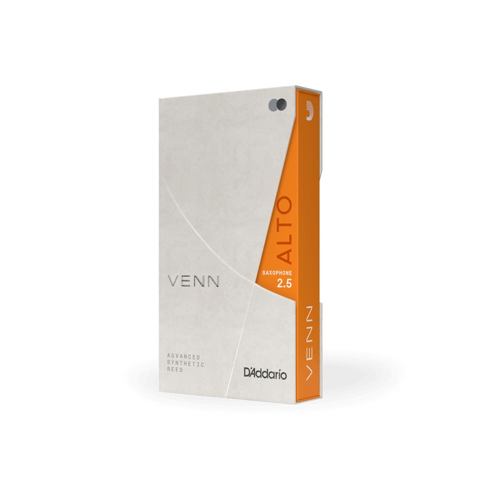 D'Addario VENN ALTO SAXOPHONE REEDS
Strength 2.5, 1-Pc