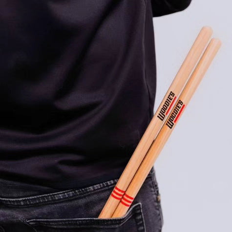 WOODIES Signature 5B Long (short taper, round wooden tip) Drumsticks