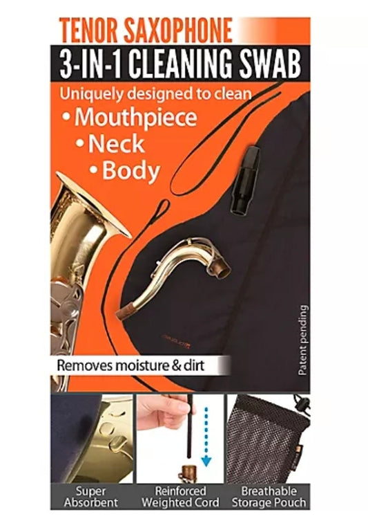Protec 3-in-1 Tenor Saxophone Swab (Body, Neck, and Mouthpiece)