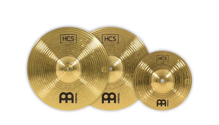 Meinl Cymbals HCS Starter Set - 13in hihats & 8in Splash, & FREE 30 day Drum E-lessons courtesy of DBO Academy