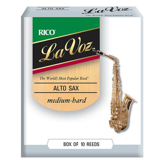 La Voz Alto Saxophone Reeds Medium-Hard Box of 10