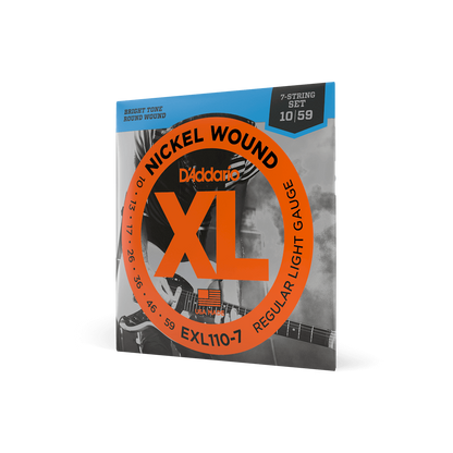 D'Addario 10-59 Nickel Wound XL 7-String Electric Guitar Strings (EXL110-7)