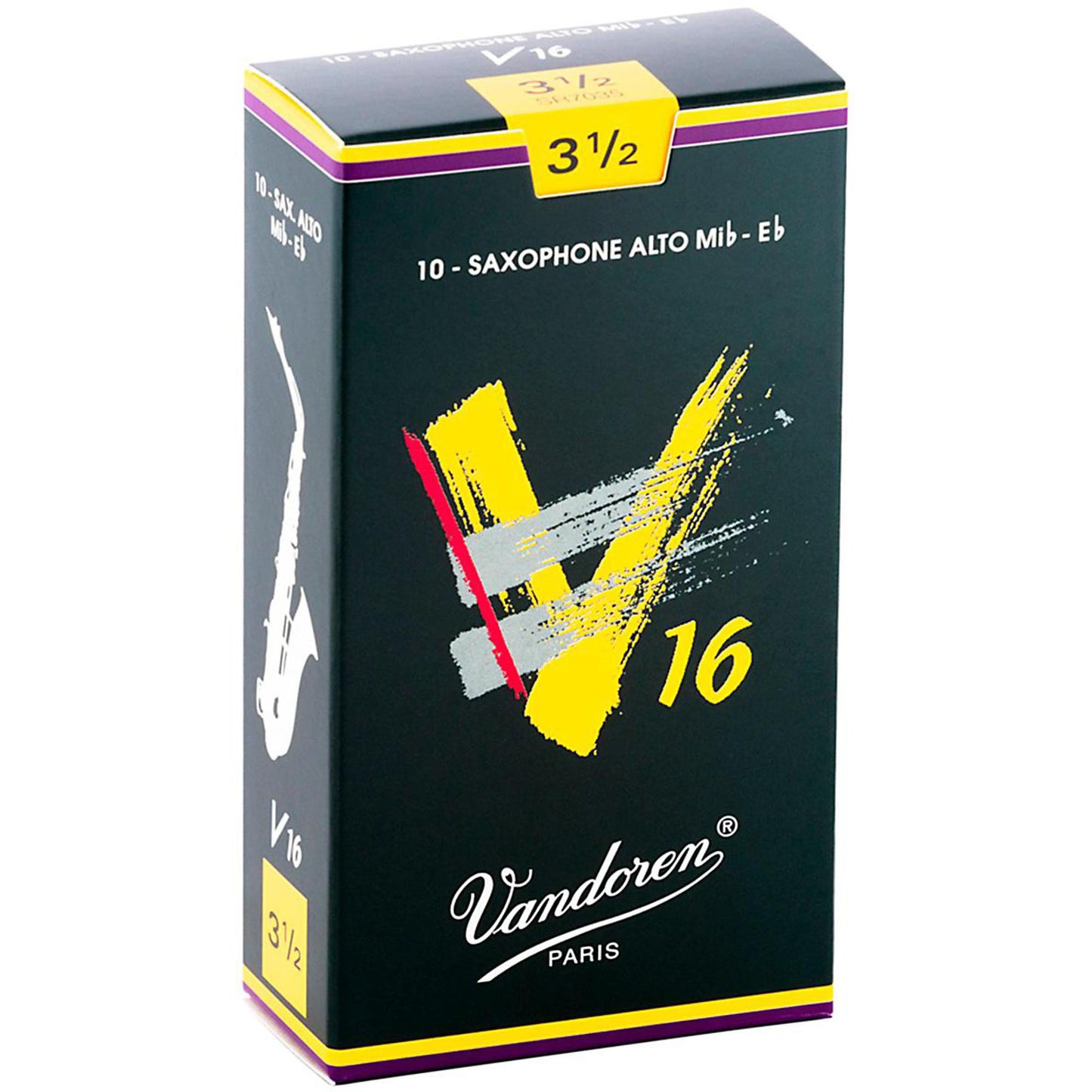 Vandoren V16 Alto Saxophone Reeds Strength 3.5, Box of 10