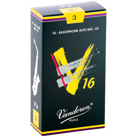 Vandoren V16 Alto Saxophone Reeds Strength 3.0, Box of 10