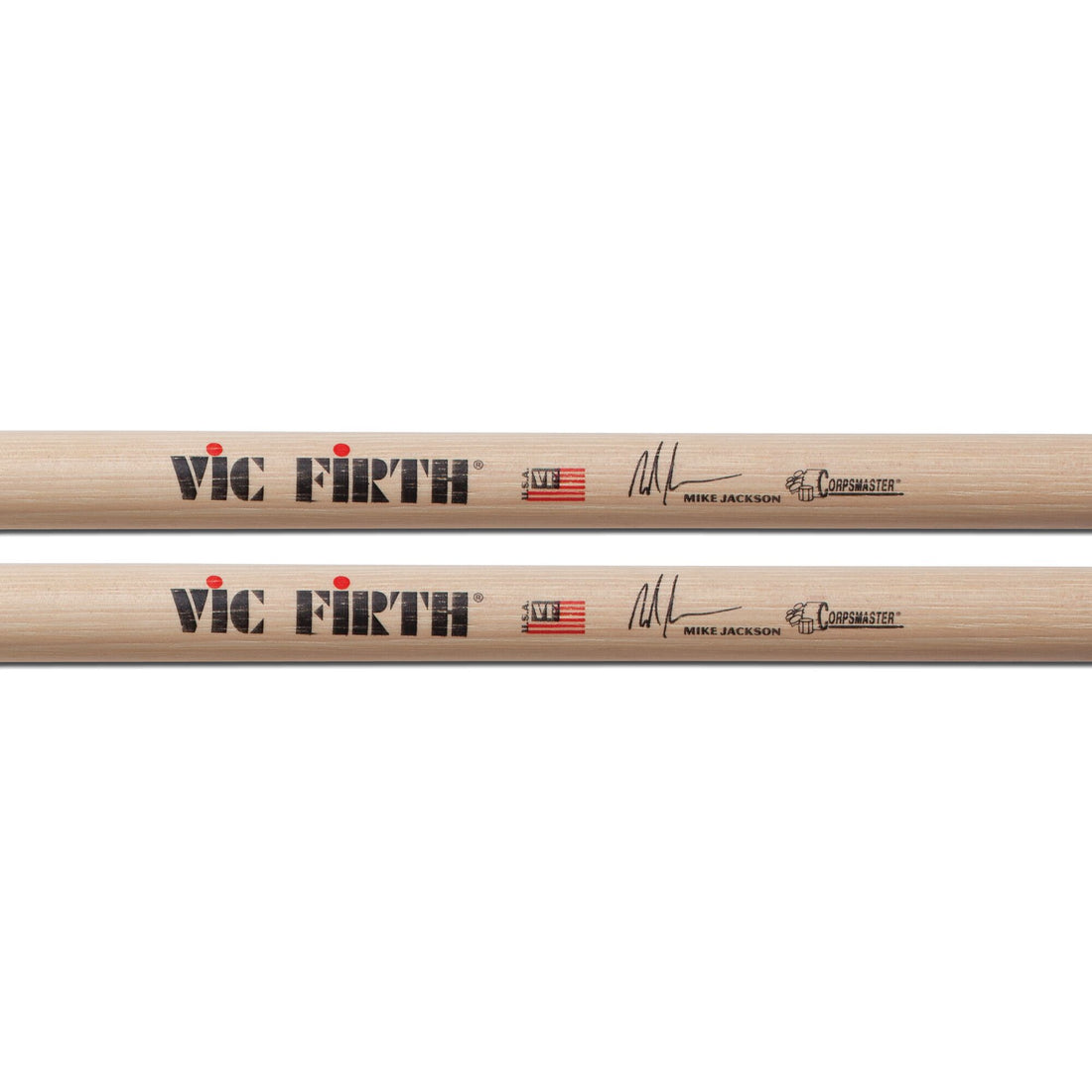Vic Firth Corpsmaster Mike Jackson Drum Sticks - Wood Tip