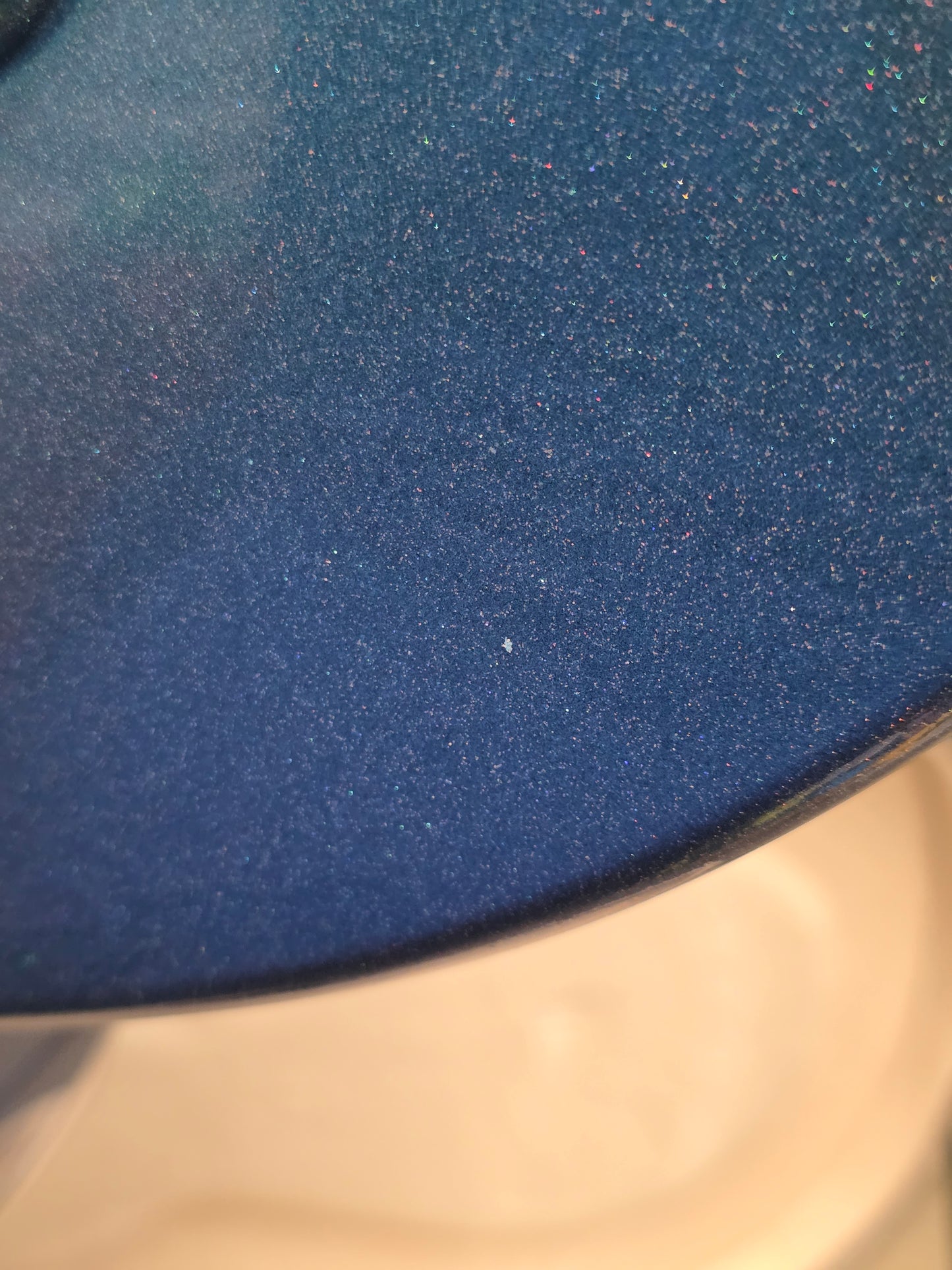 (Tex-Mex Bajo Quinto in light blue sparkle, Cedar wood. (Small blemishes = Big discount!!)