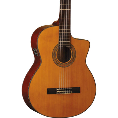 Washburn C64SCE Classical Cutaway Acoustic Guitar. Natural finish