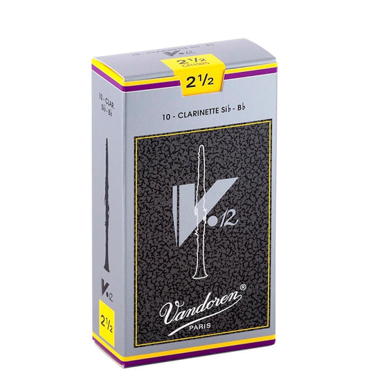 Vandoren V12 Bb Clarinet Reeds Strength 2.5 Box of 10