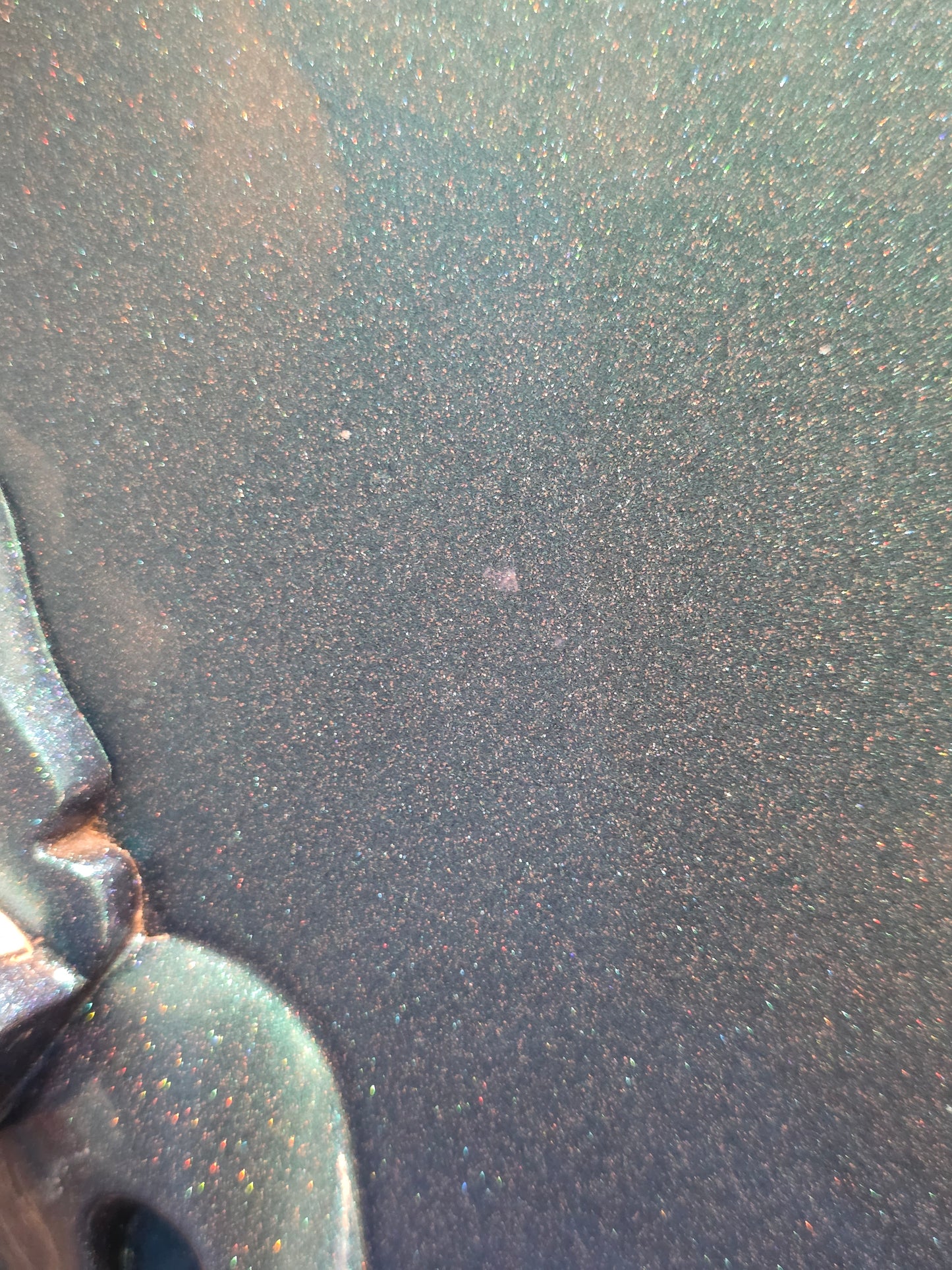 (Tex-Mex Bajo Quinto in light blue sparkle, Cedar wood. (Small blemishes = Big discount!!)