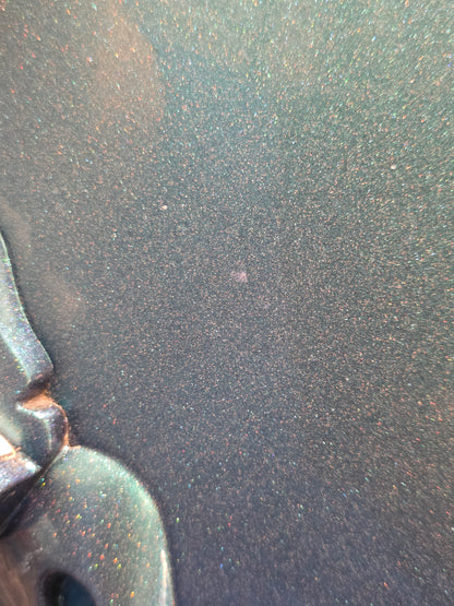 (Tex-Mex Bajo Quinto in light blue sparkle, Cedar wood. (Small blemishes = Big discount!!)