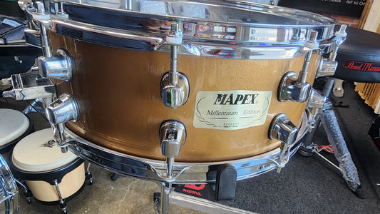 MAPEX RARE 14x5.5 Millennium Edition Snare Drum Gold