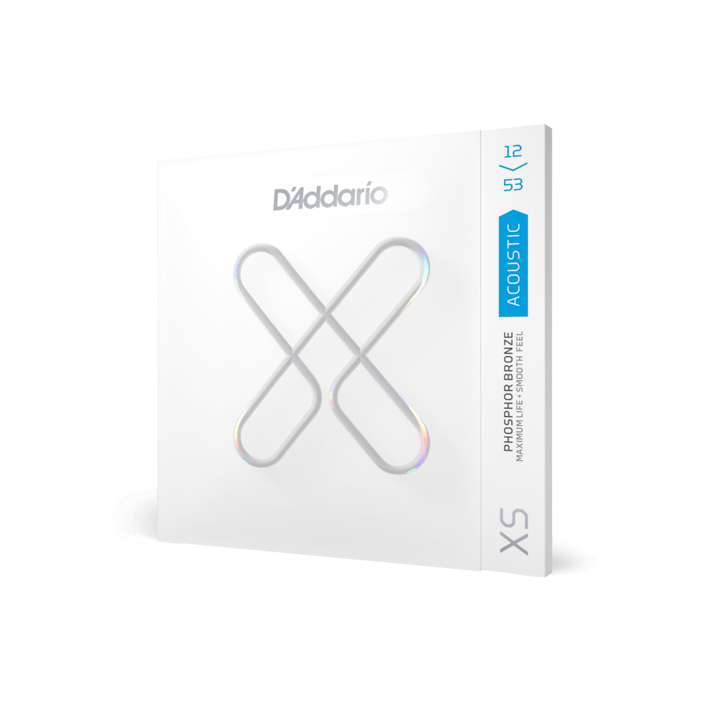 D'Addario 12-53 Light Coated, Phosphor Bronza Acoustic Guitar Strings (XSAPB1253)