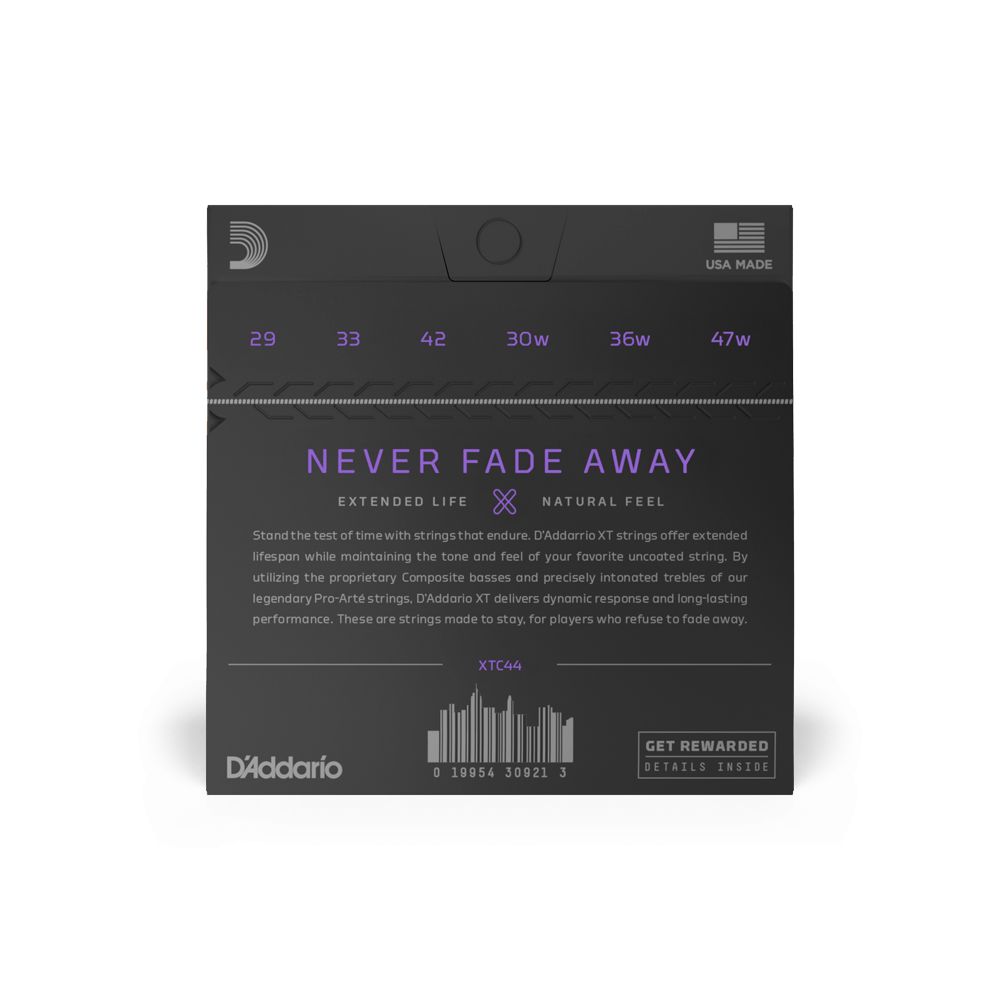 D'Addario Extra Hard Tension,  XT Composite / Nylon Coated Classical Guitar Strings (XTC44)