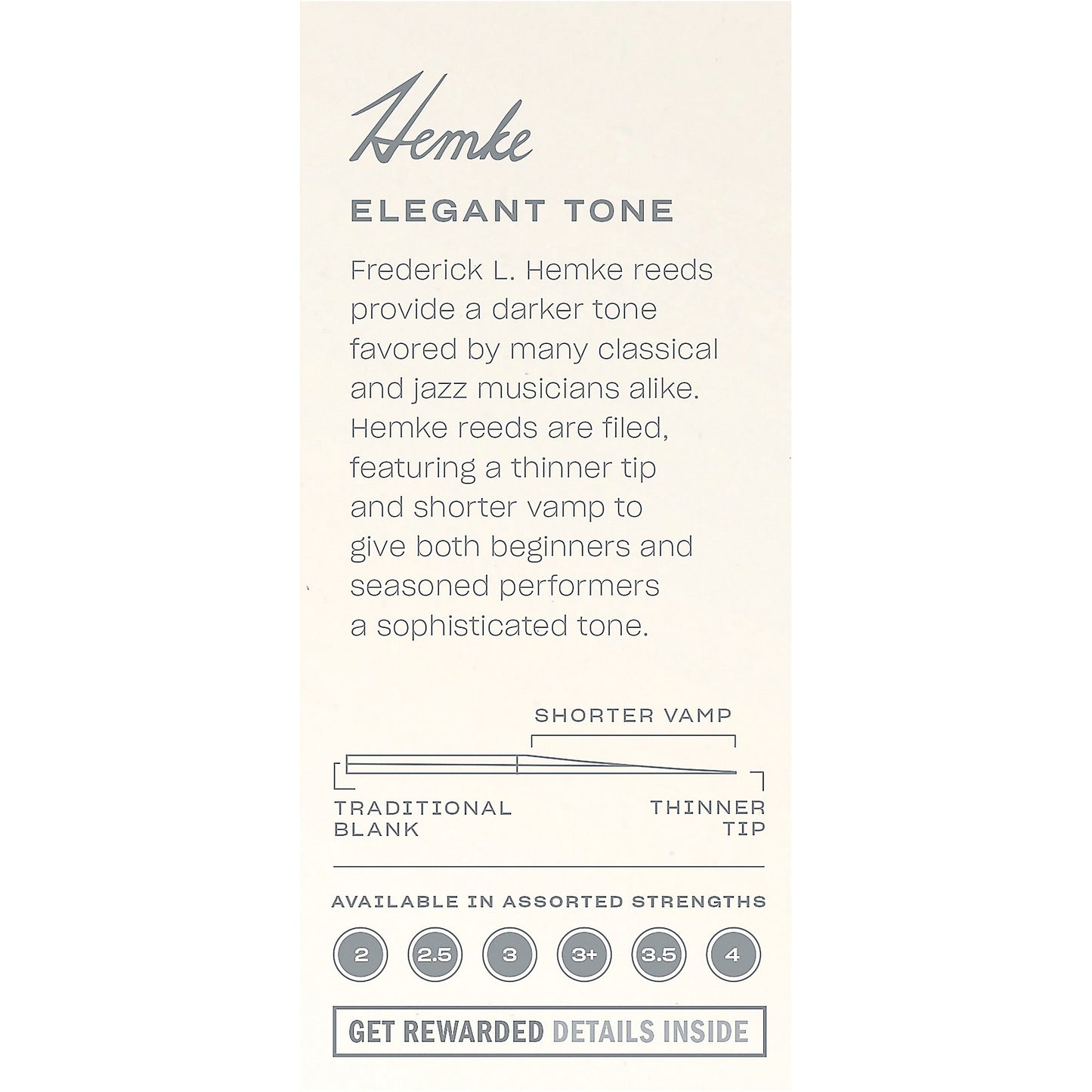 Frederick Hemke Alto Saxophone Reeds Strength 3.0, Box of 5