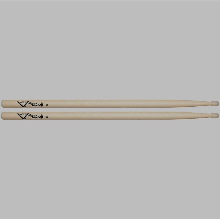 Vater Sugar Maple 5B Drum Sticks - Nylon Tip
