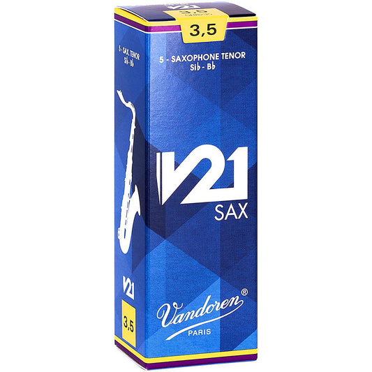 Vandoren V21 Tenor Saxophone Reeds Strength 3.5, Box of 10