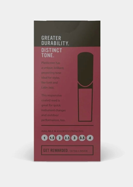 Plasticover by D'Addario Bb Clarinet Reeds
Strength 3.5, 5-Pack