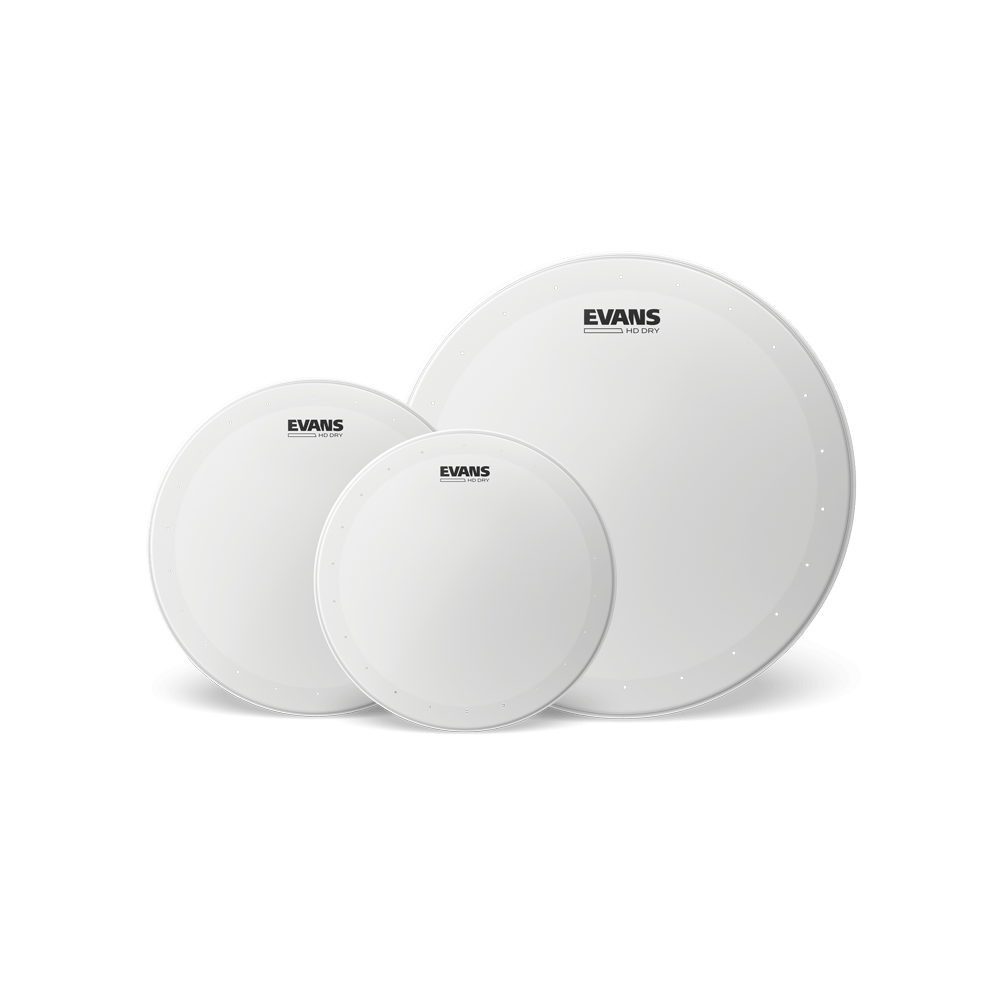 EVANS HD Dry Rock Coated Batter Drumhead Tom Pack (10", 12", 16")