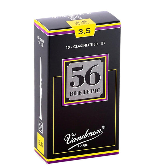 Vandoren 56 Rue Lepic Bb Clarinet Reeds Strength 3.5 Box of 10