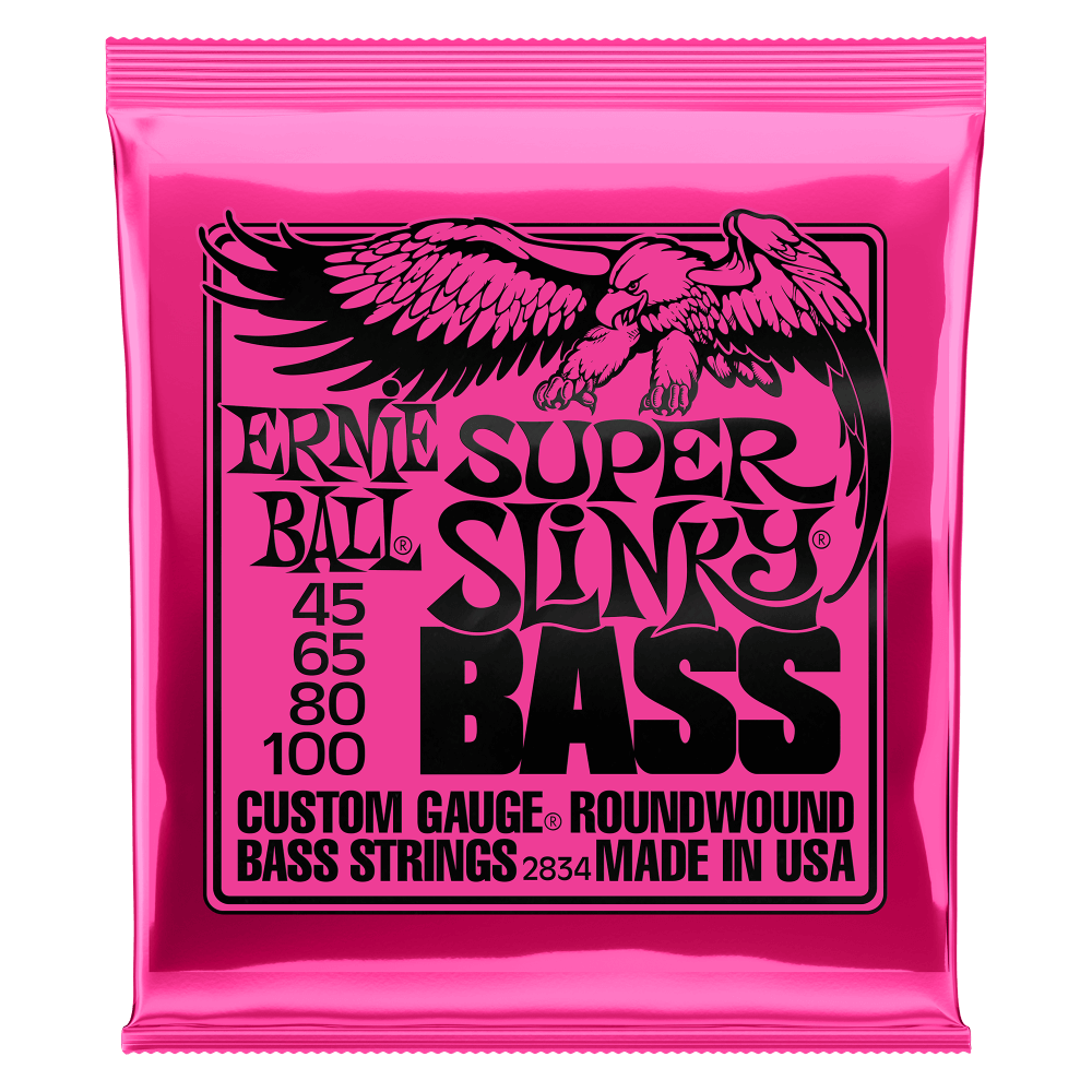 SUPER SLINKY NICKEL WOUND ELECTRIC BASS STRINGS 45-100